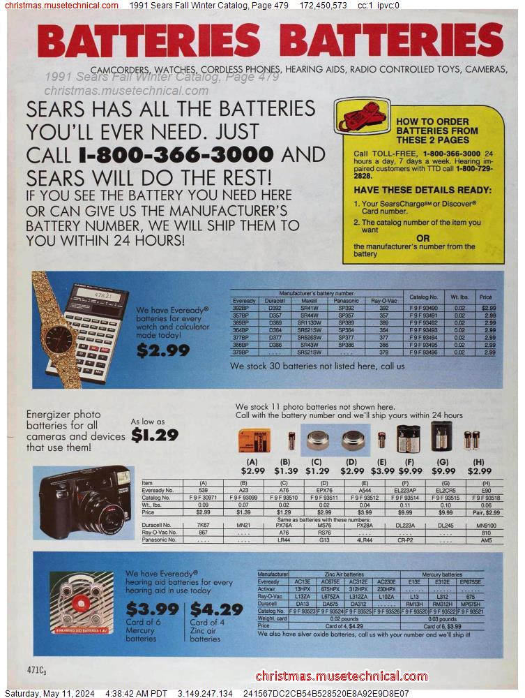 1991 Sears Fall Winter Catalog, Page 479