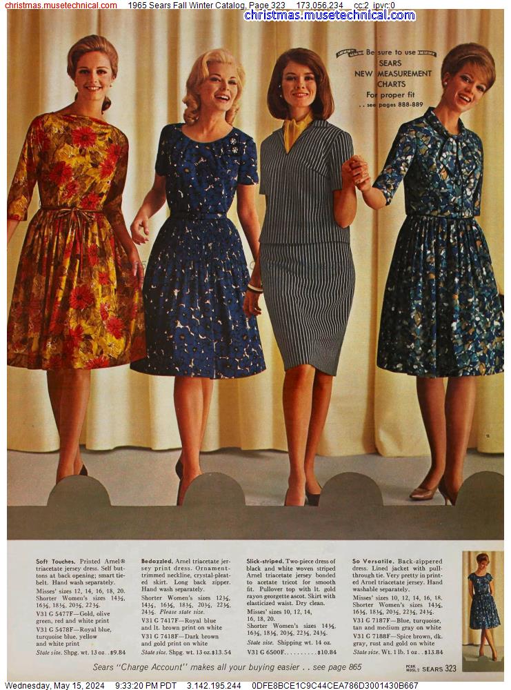 1965 Sears Fall Winter Catalog, Page 323