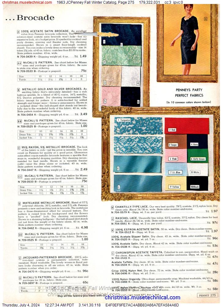 1963 JCPenney Fall Winter Catalog, Page 275