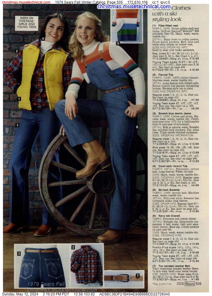 1979 Sears Fall Winter Catalog, Page 505