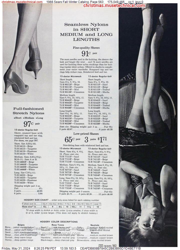 1966 Sears Fall Winter Catalog, Page 563
