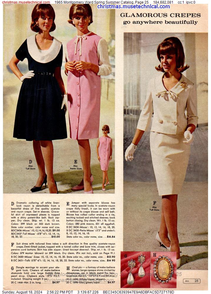 1965 Montgomery Ward Spring Summer Catalog, Page 25