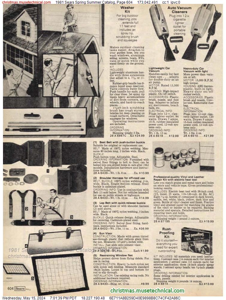 1981 Sears Spring Summer Catalog, Page 604