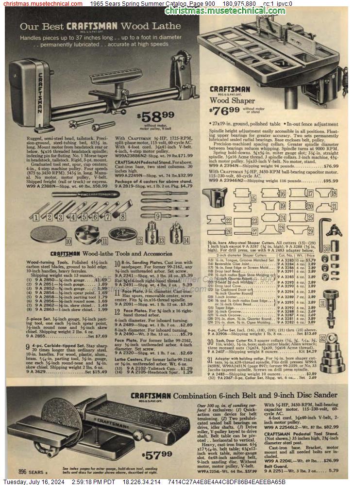 1965 Sears Spring Summer Catalog, Page 900