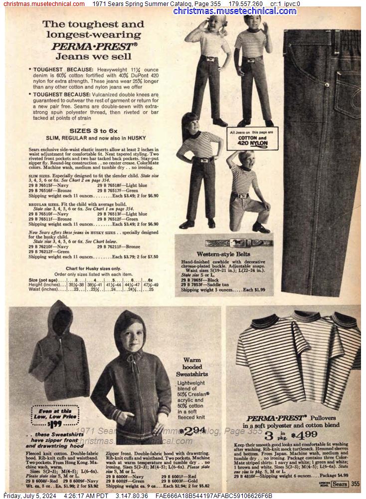 1971 Sears Spring Summer Catalog, Page 355