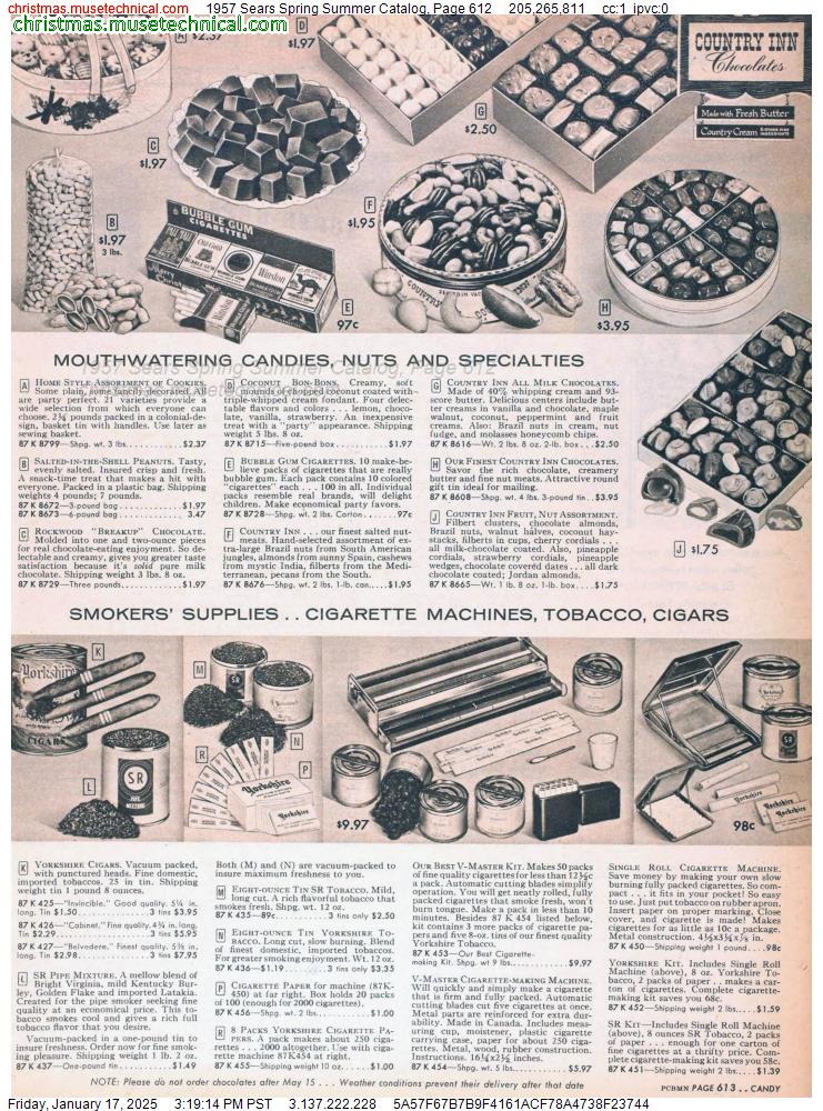 1957 Sears Spring Summer Catalog, Page 612