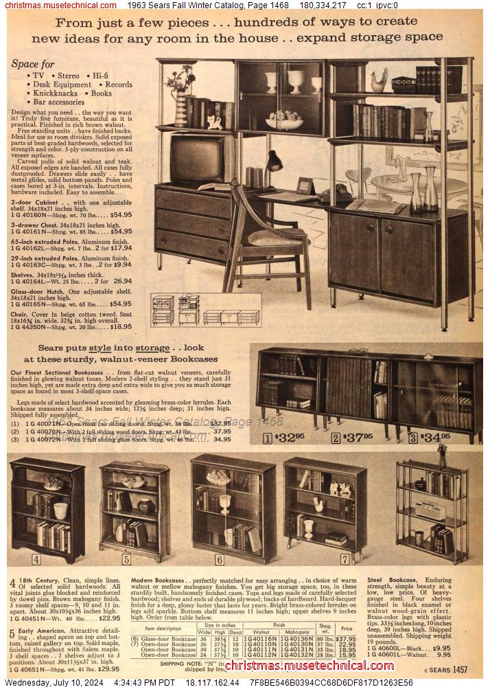 1963 Sears Fall Winter Catalog, Page 1468