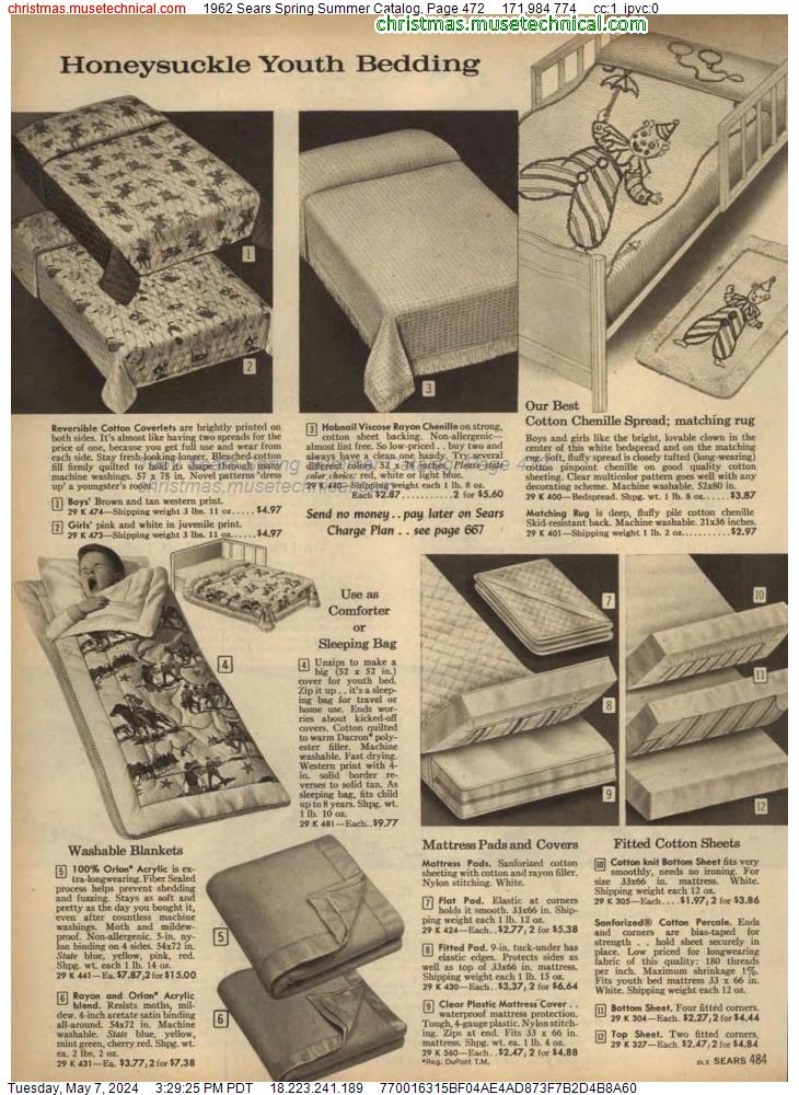 1962 Sears Spring Summer Catalog, Page 472