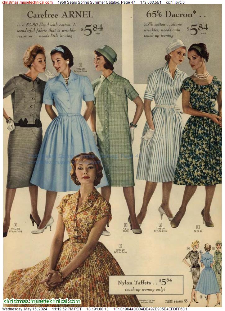 1959 Sears Spring Summer Catalog, Page 47