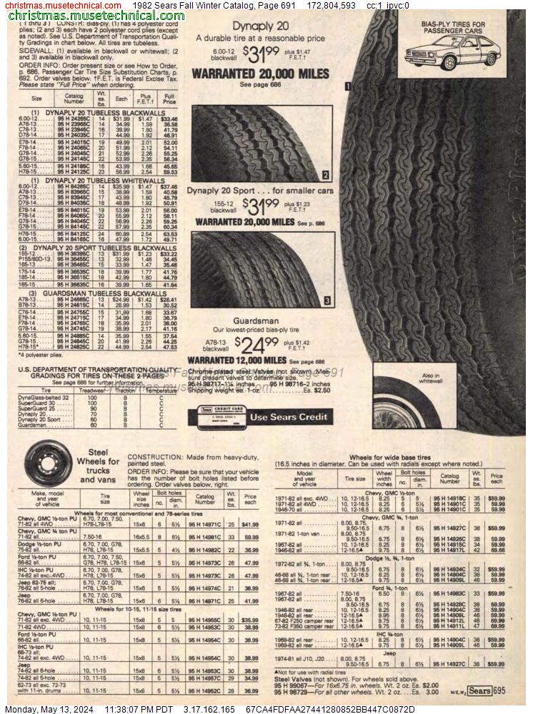 1982 Sears Fall Winter Catalog, Page 691
