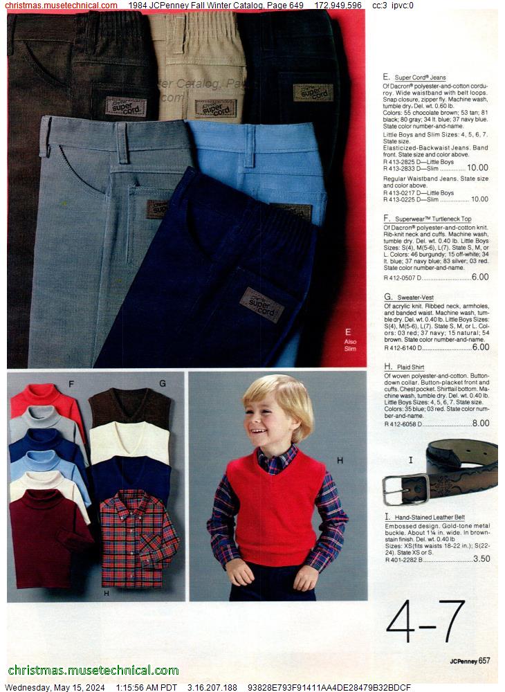 1984 JCPenney Fall Winter Catalog, Page 649