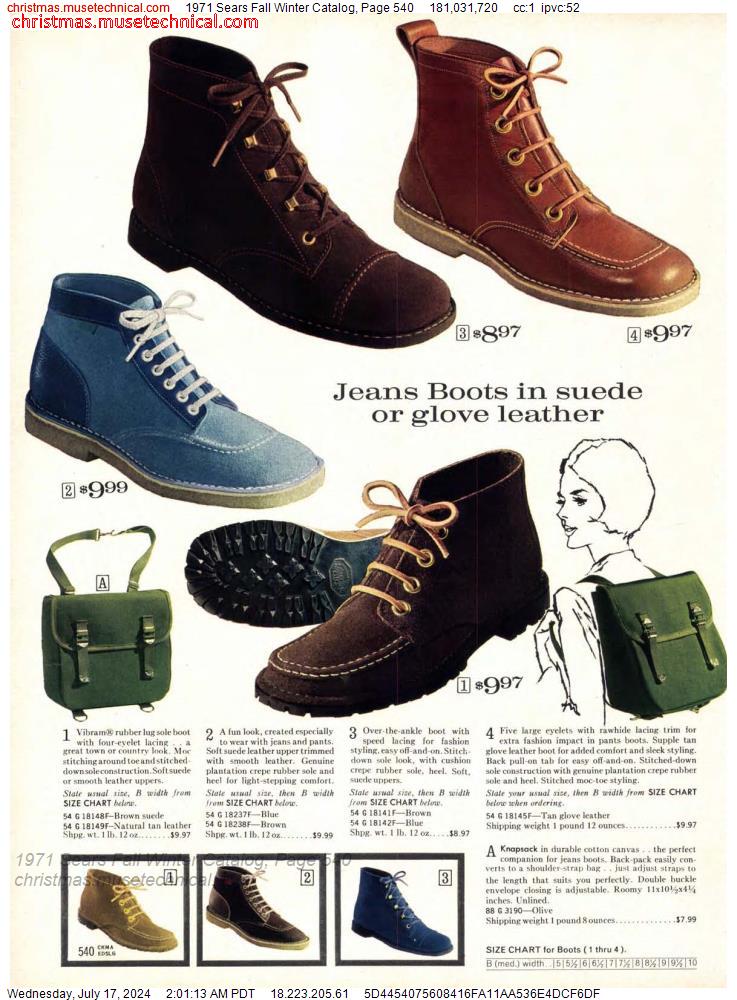 1971 Sears Fall Winter Catalog, Page 540