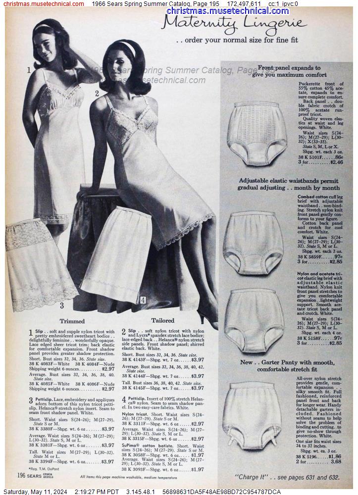 1966 Sears Spring Summer Catalog, Page 195