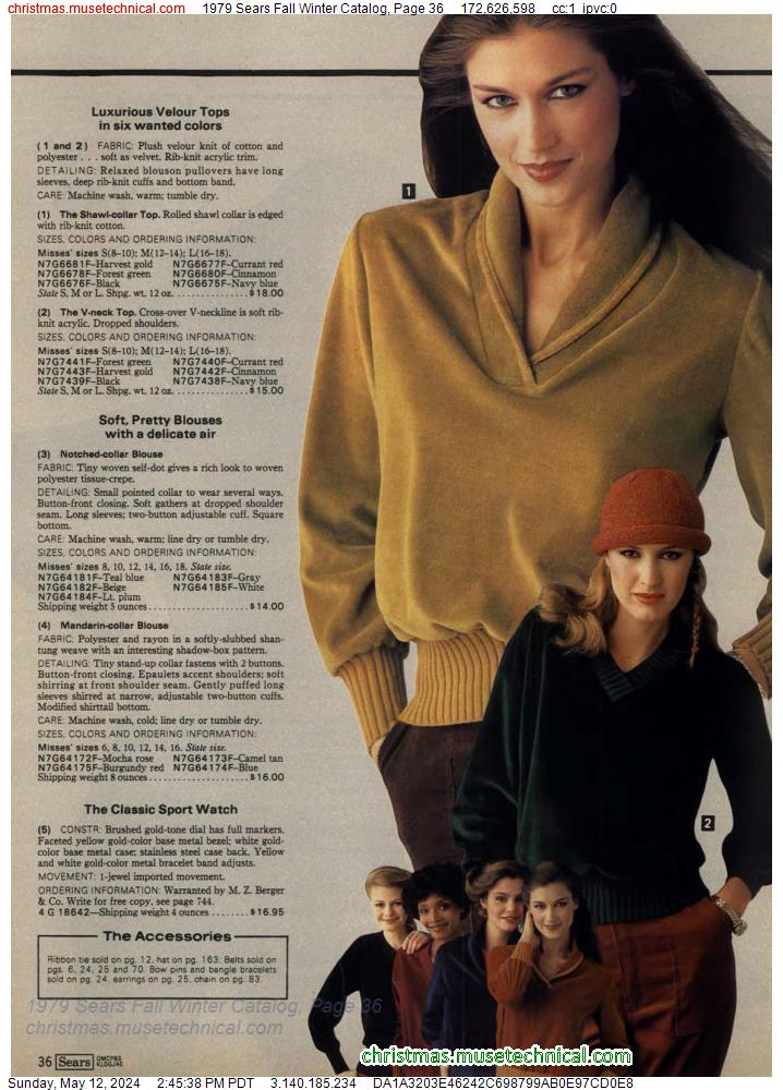 1979 Sears Fall Winter Catalog, Page 36