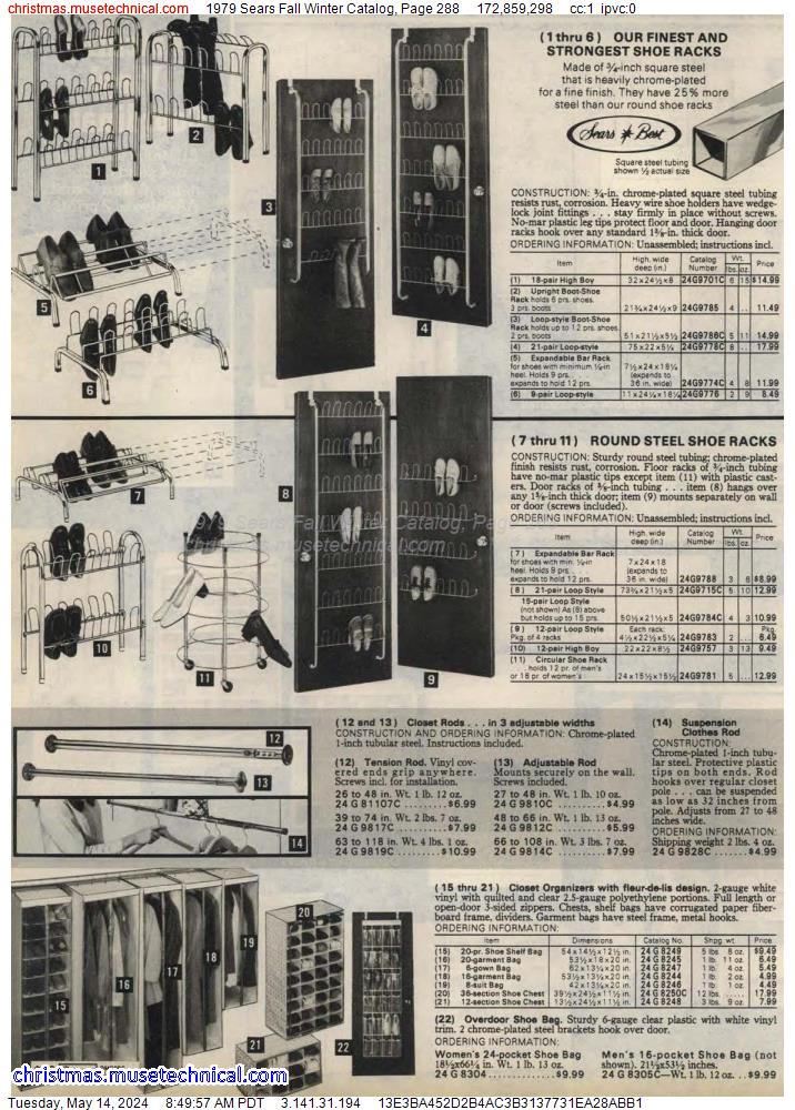 1979 Sears Fall Winter Catalog, Page 288