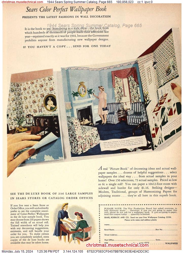 1944 Sears Spring Summer Catalog, Page 665
