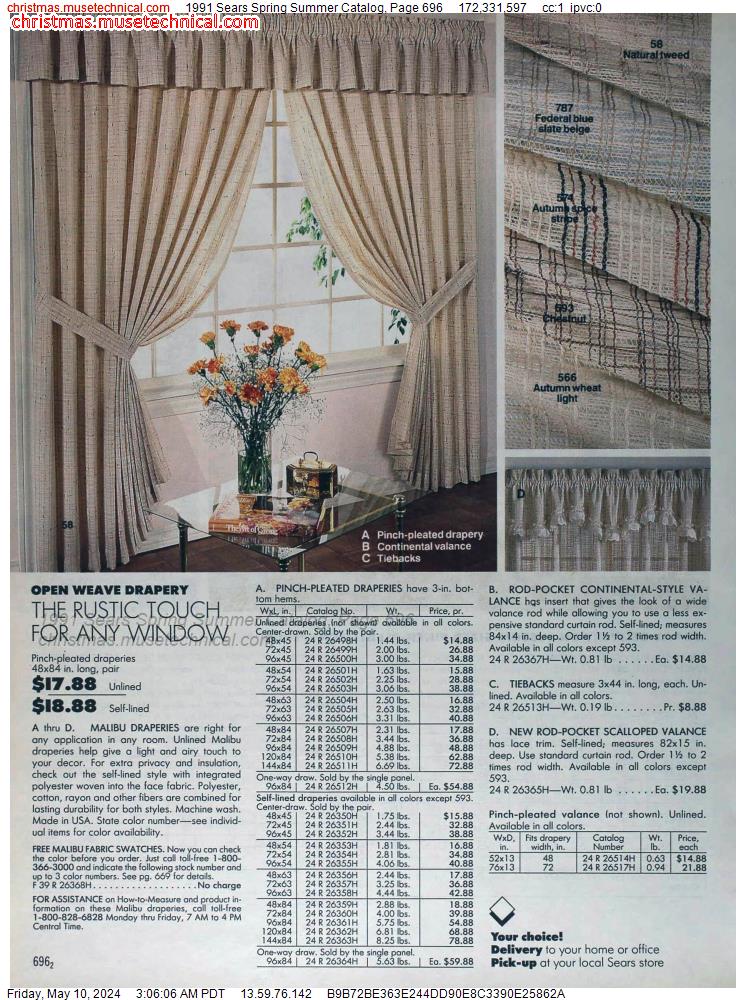 1991 Sears Spring Summer Catalog, Page 696