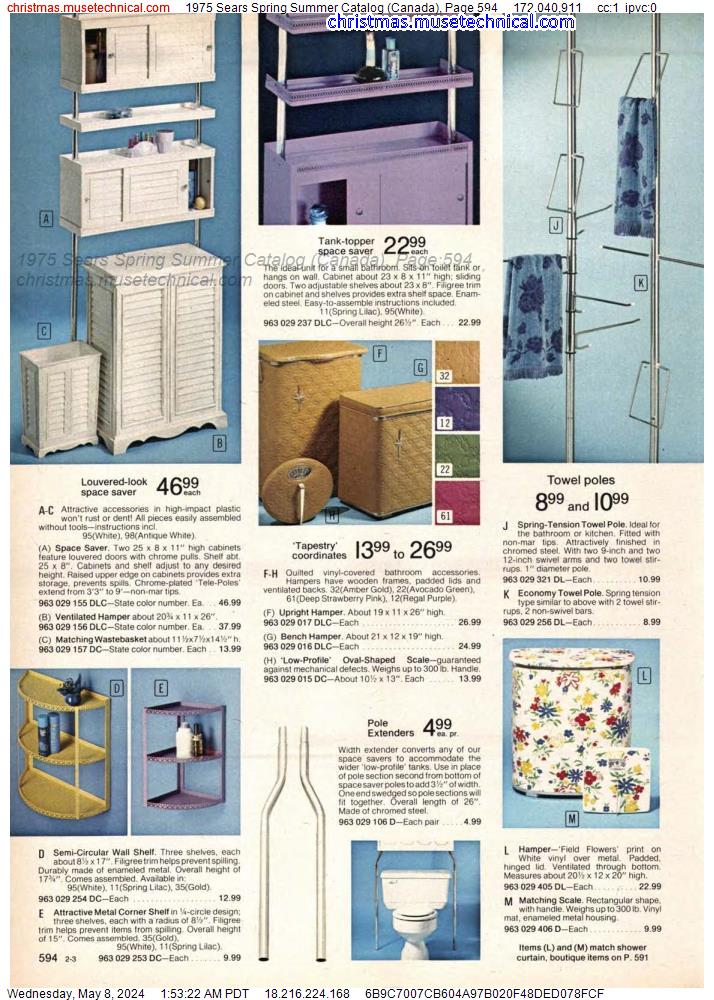 1975 Sears Spring Summer Catalog (Canada), Page 594