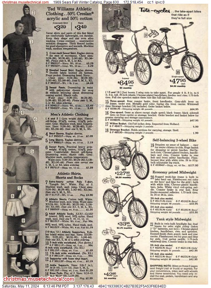 1969 Sears Fall Winter Catalog, Page 630