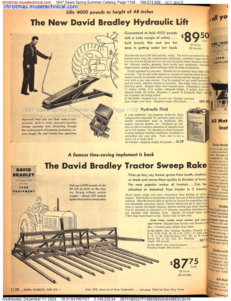 1947 Sears Spring Summer Catalog, Page 1108