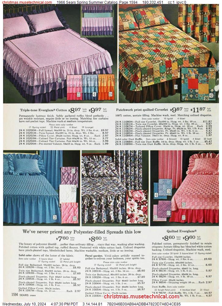 1966 Sears Spring Summer Catalog, Page 1594