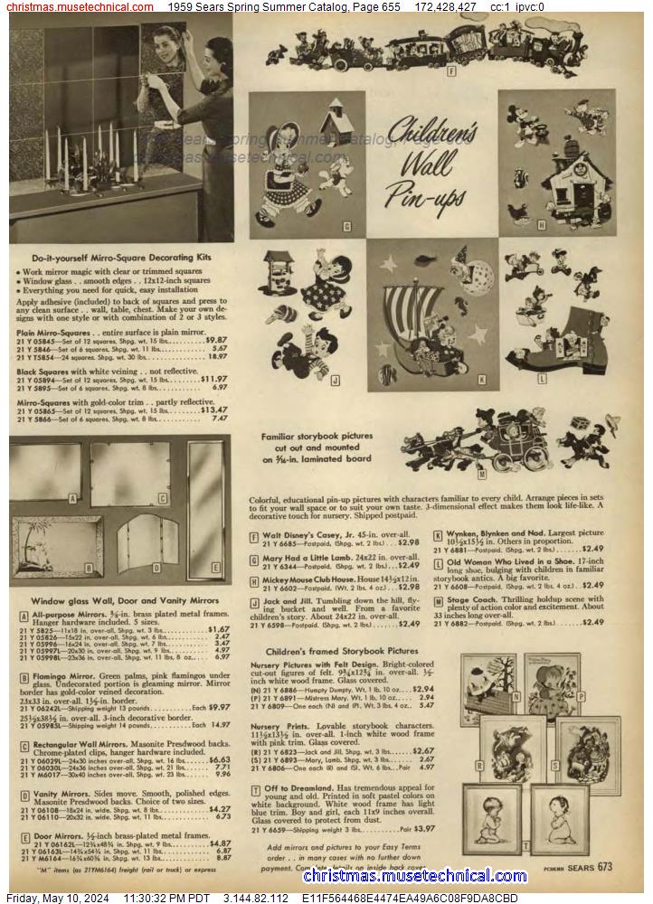 1959 Sears Spring Summer Catalog, Page 655