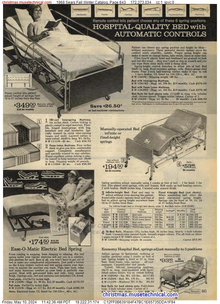 1968 Sears Fall Winter Catalog, Page 643