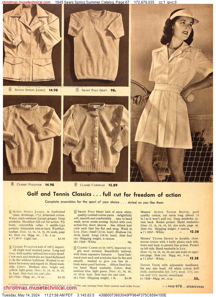 1945 Sears Spring Summer Catalog, Page 67