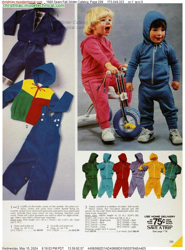 1985 Sears Fall Winter Catalog, Page 299
