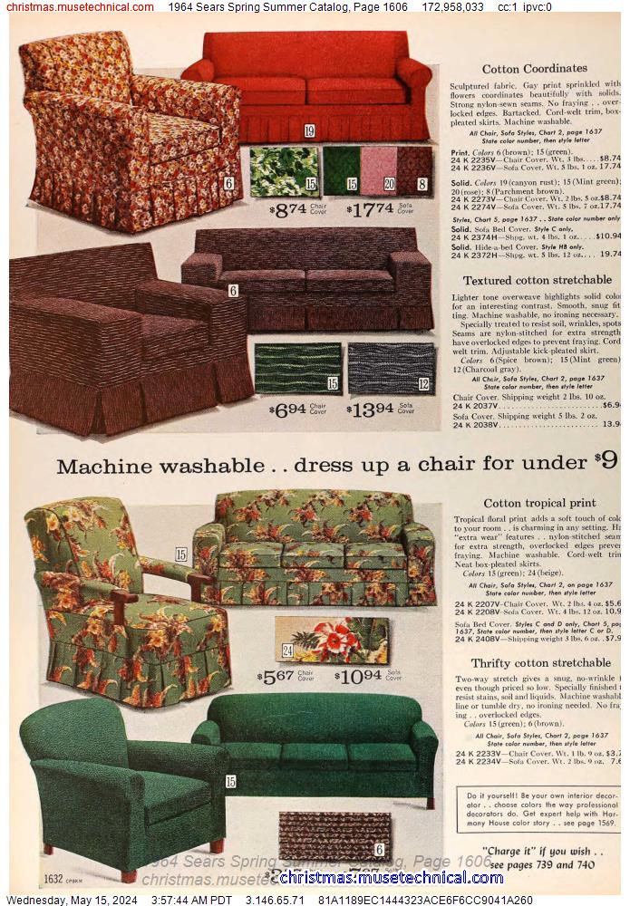 1964 Sears Spring Summer Catalog, Page 1606