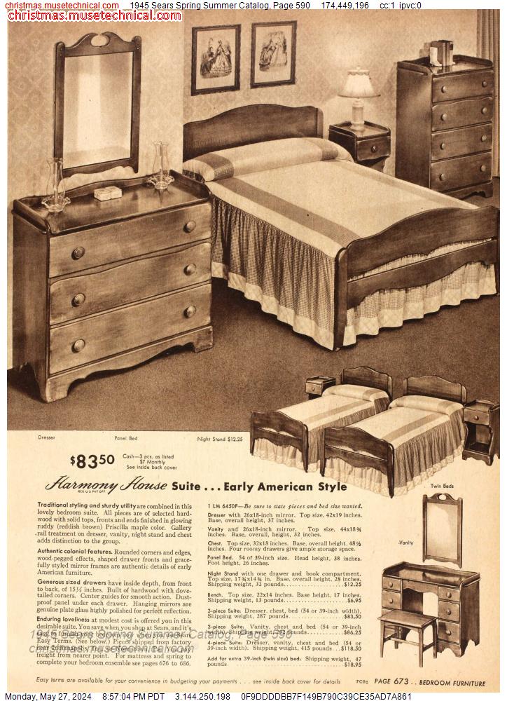 1945 Sears Spring Summer Catalog, Page 590