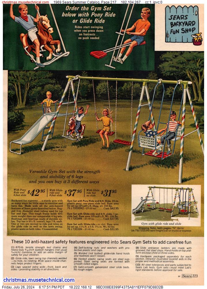 1969 Sears Summer Catalog, Page 217