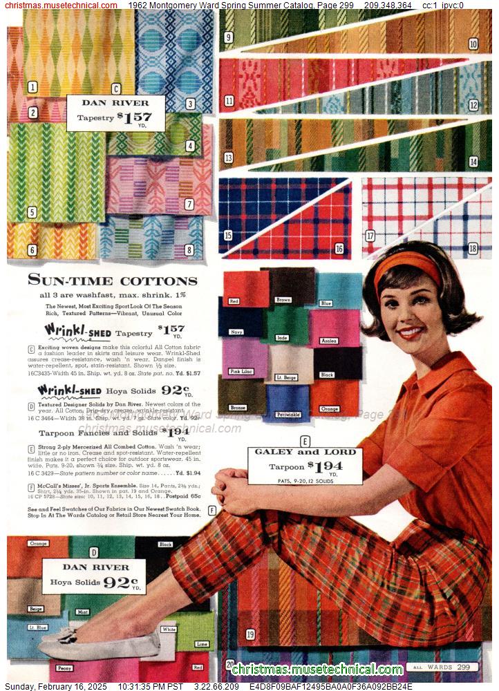 1962 Montgomery Ward Spring Summer Catalog, Page 299