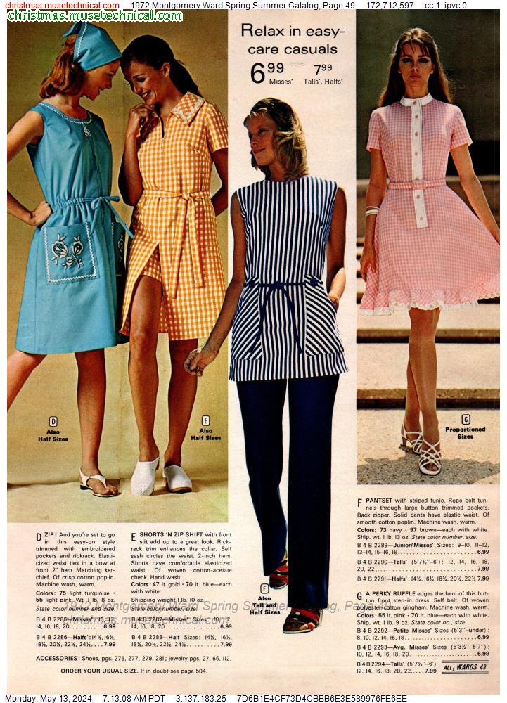 1972 Montgomery Ward Spring Summer Catalog, Page 49