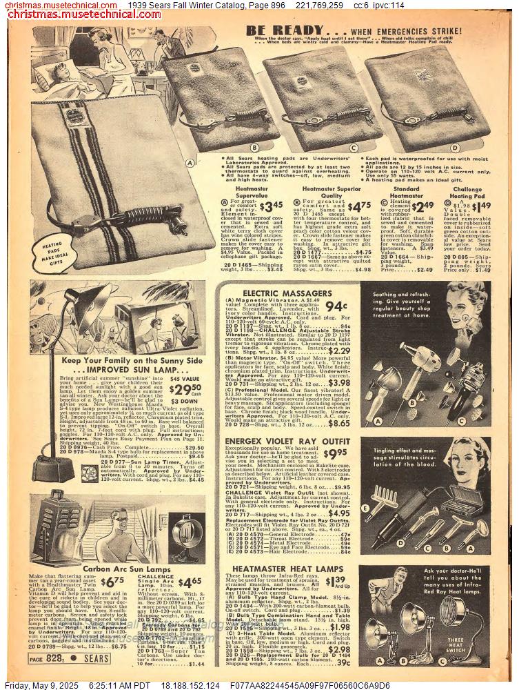 1939 Sears Fall Winter Catalog, Page 896