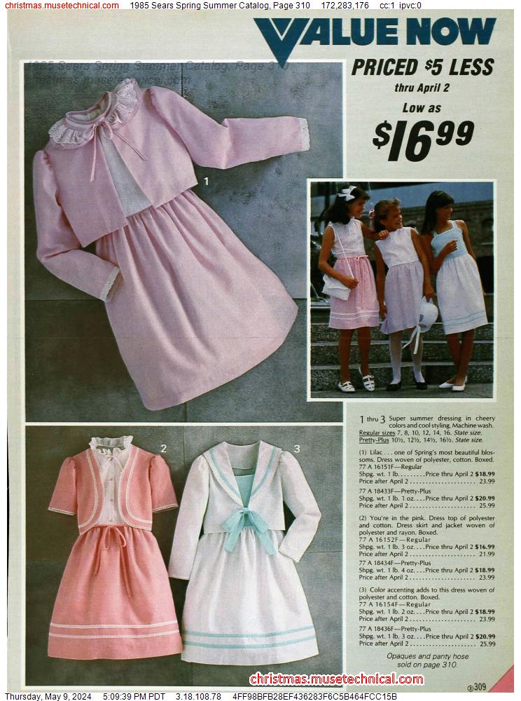1985 Sears Spring Summer Catalog, Page 310