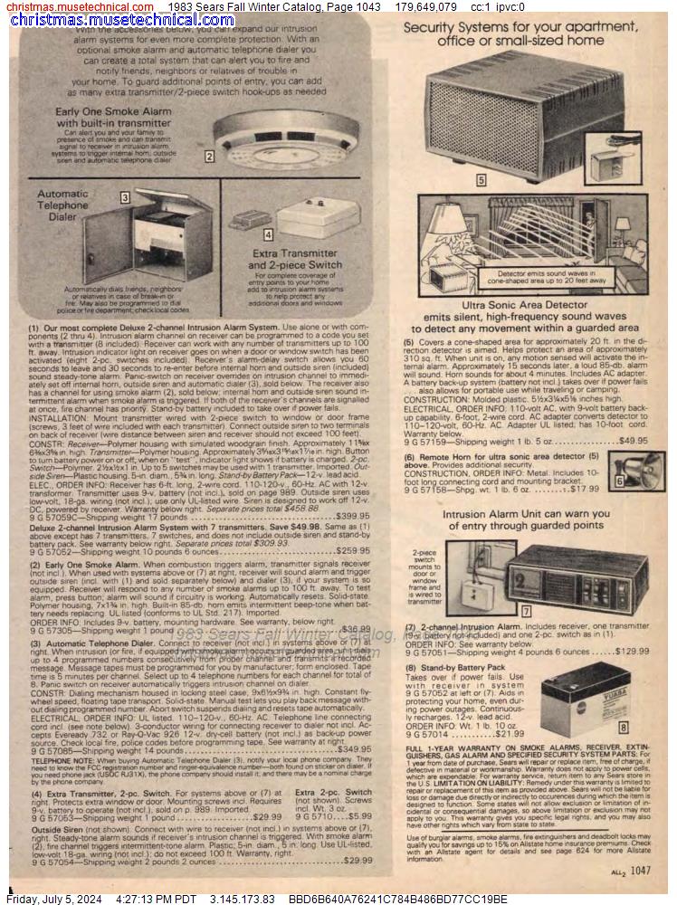 1983 Sears Fall Winter Catalog, Page 1043