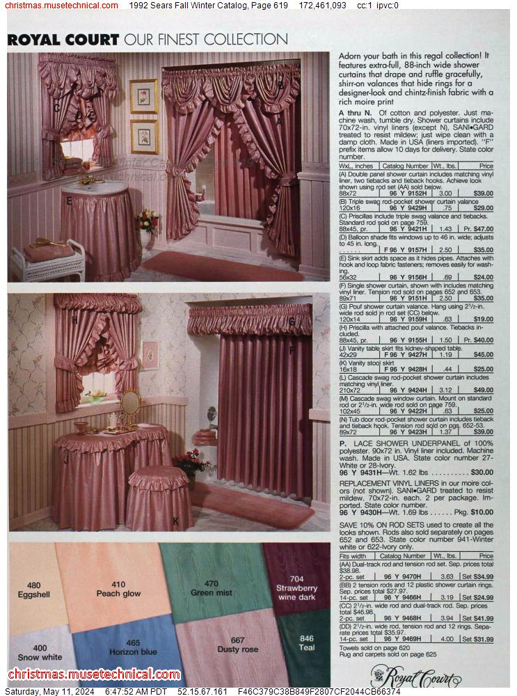 1992 Sears Fall Winter Catalog, Page 619