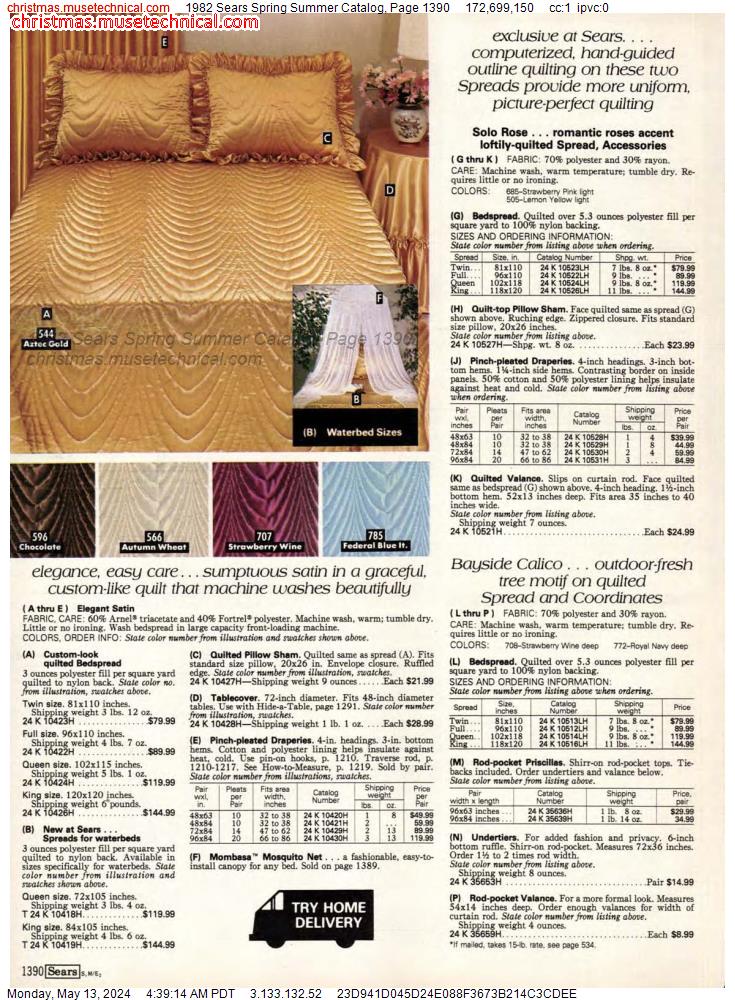 1982 Sears Spring Summer Catalog, Page 1390