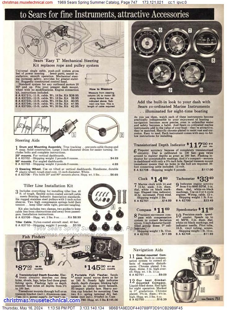 1969 Sears Spring Summer Catalog, Page 747