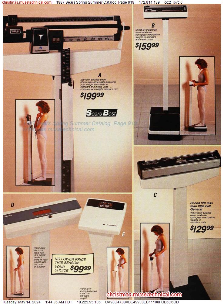 1987 Sears Spring Summer Catalog, Page 919