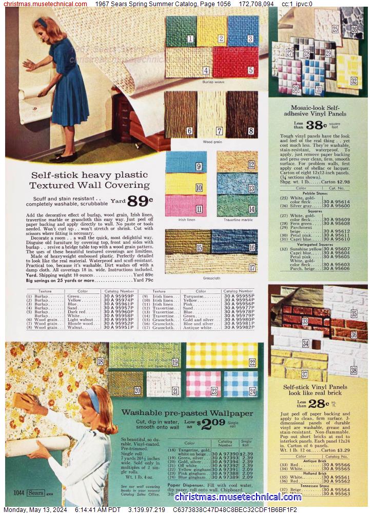 1967 Sears Spring Summer Catalog, Page 1056