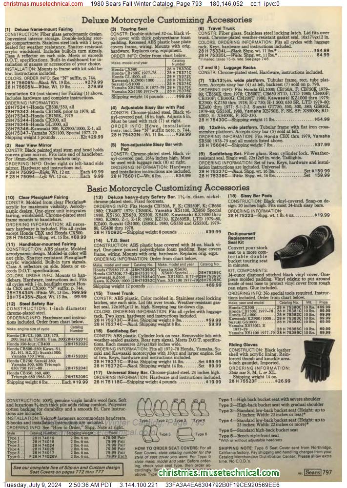 1980 Sears Fall Winter Catalog, Page 793