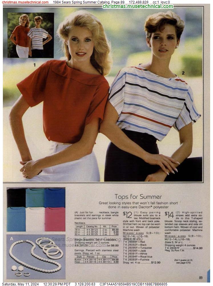 1984 Sears Spring Summer Catalog, Page 89