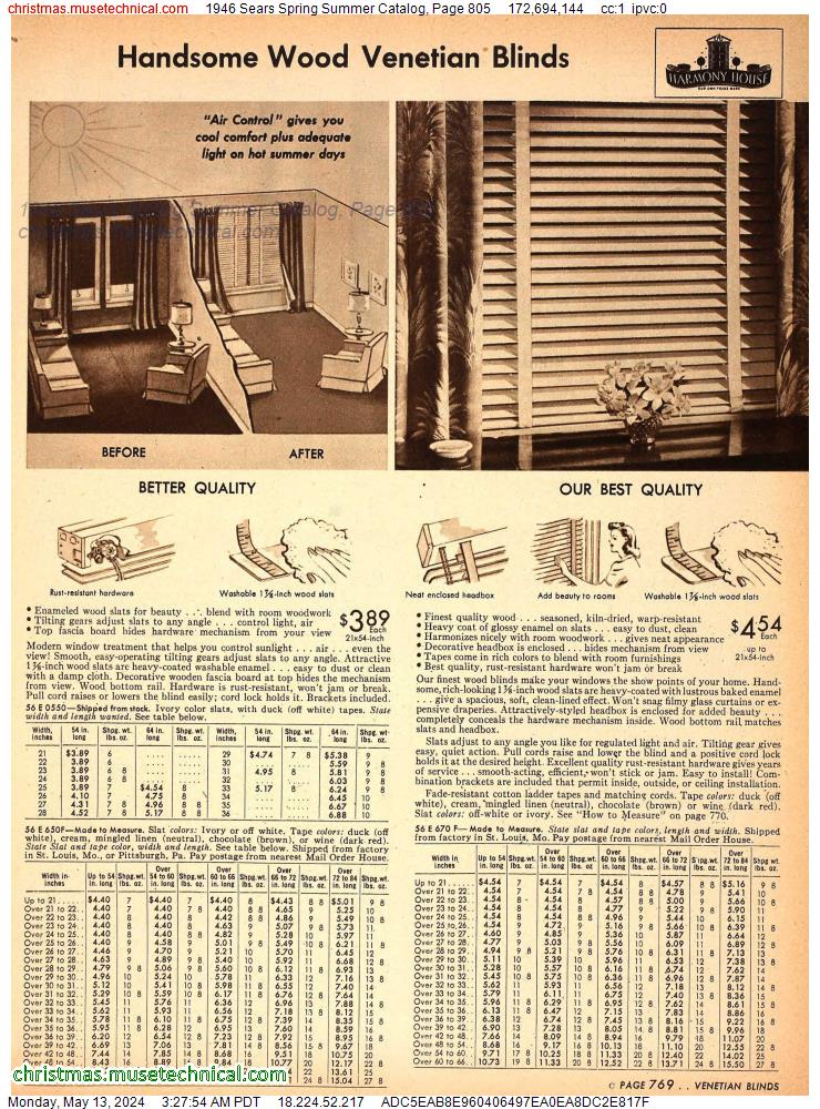1946 Sears Spring Summer Catalog, Page 805
