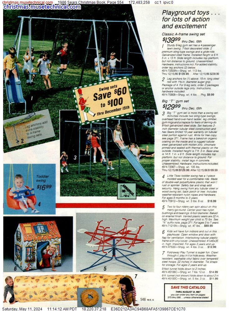 1986 Sears Christmas Book, Page 554