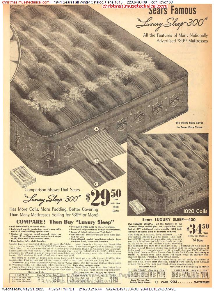 1941 Sears Fall Winter Catalog, Page 1015