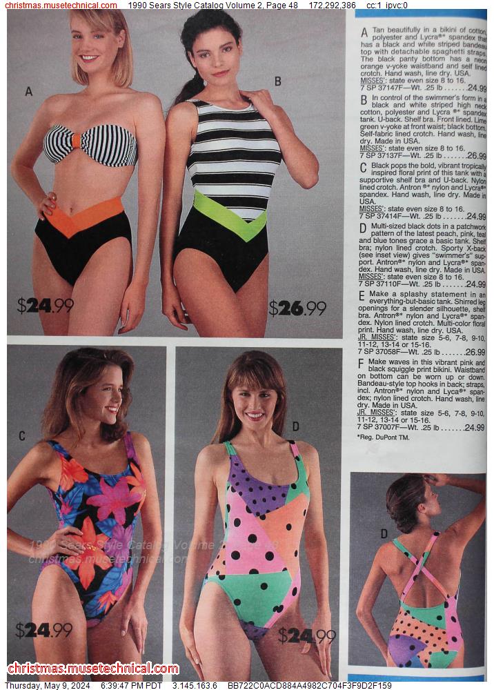 1990 Sears Style Catalog Volume 2, Page 48