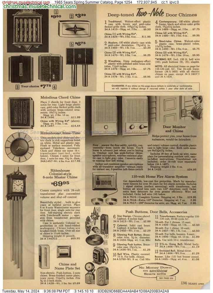 1965 Sears Spring Summer Catalog, Page 1254