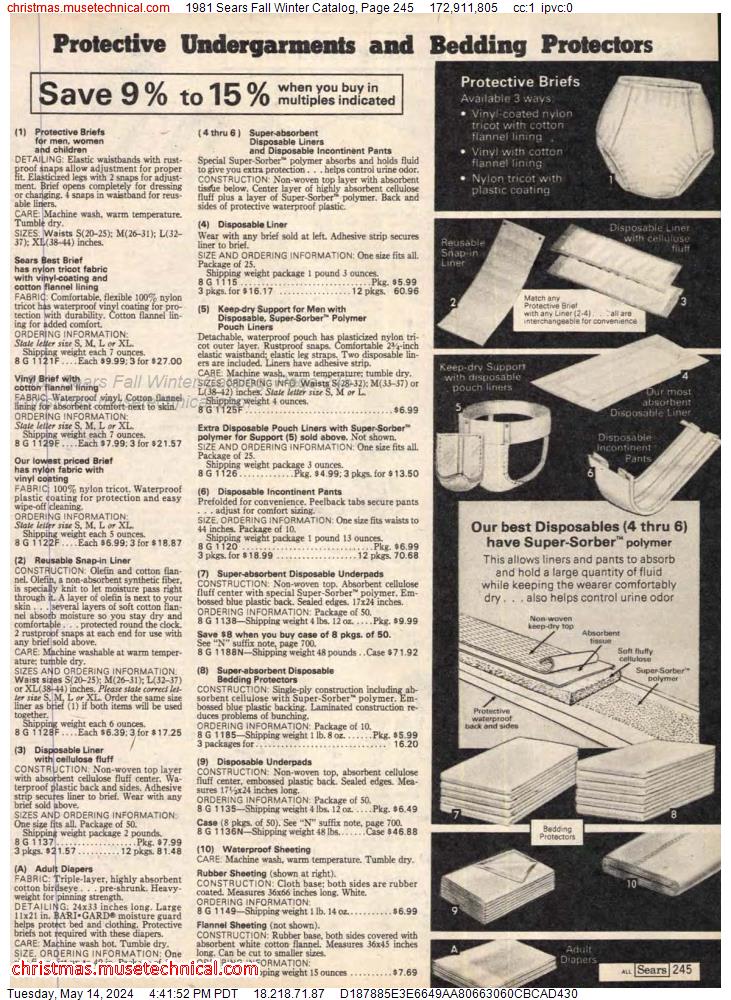 1981 Sears Fall Winter Catalog, Page 245